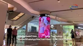 #SoftledModule, #FlexibleledScreen,Shop Hall Advertising Curved Flexible Led Display,#ariseled.com