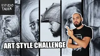 ART STYLE CHALLENGE - Autorretrato en 5 estilos diferentes| Estudio Taller