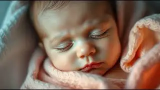 Sleep instantly with angel harp lullaby and night rain ambience