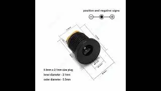 10Pcs DC Connectors 5.5x2.1mm 3.5x1.3mm DC Power Plug Jack Socket Nut