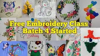 Free Embroidery Class Batch 4 Starts|Excellent Hand Embroidery Students Works