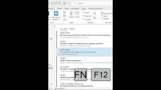 Сочетание клавиш для СОХРАНЕНИЯ КАК в Outlook