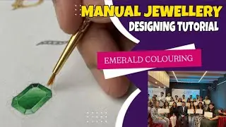 EMERALD Stone Coloring TUTORIAL हिंदी में | HOW TO COLOUR EMERALD GEMSTONE | JEWELLERY DESIGNS