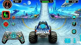 IMPOSSIBLE Mega Ramp Monster Truck Stunt Game: BeamNG Extreme Crashes! | Android Gameplay