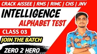 Intelligence Class 3 Untold Concepts | Sainik School Entrance Exam class 9 | class 6 reasoning |rimc