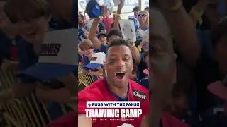 Russ with the fans 🥹 #shorts #nfl #nygiants #trainingcamp #russellwilson