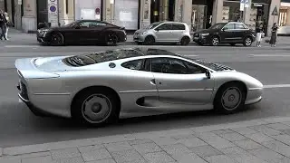 Jaguar XJ220 | Start Up + Acceleration + Drift + Carporn | Munich