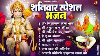 शनिवार भक्ति भजन : ॐ निलांजन समाभासं, श्री हनुमान चालीसा, शनिदेव कथा, शनि चालीसा, शनि हनुमान आरती