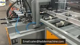 Aluminium extension ladder making machine,3 pair head squeezing machine,squeeze D shape rungs