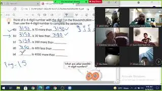 Counting on/back, Number Line, 4A ,online class recording  28th Aug 2021
