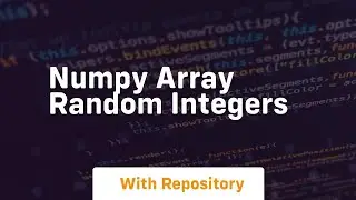 numpy array random integers