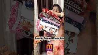 Meesho Summer Anarkali Kurta Set Haul❤️Cotton Anarkali Kurta Set #cottonsuits #anarkali #shorts #yt