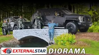 Building 1:18 zombie bridge DIY diorama | making of