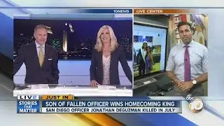 Son of fallen SDPD officer DeGuzman crowned homecoming king