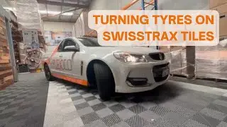 Can Swisstrax Tiles Pass the Tyre-Turning Test? | FLEXICO | Swisstrax Modular Flooring Tile