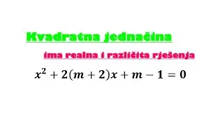 Kvadratna jednačina - parametar (2)