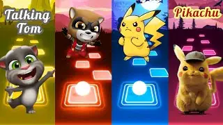 Talking Tom Vs Pikachu Tiles Hop Music Game