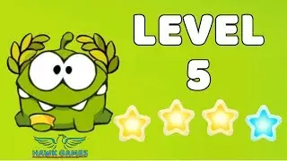 Cut The Rope: Time Travel - Level 5-5 [Ancient Greece] 4 Stars Walkthrough