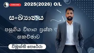 සංඛ්&zwj;යානය පසුගිය විභාග ප්&zwj;රශ්න සකච්ඡාව | Past Paper Discussion |#mathematics  #grade11 | O/L Maths