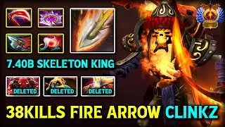 38KILLS SKELETON KING CARRY CLINKZ | Desolator + Orchid BUILD FACING AGAINST BURNING SPEAR HUSKAR