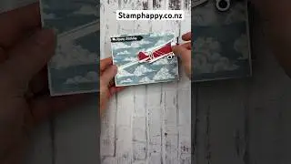 Create an interactive slide and lock card with the Adventurous Sky stamp and die set! #shorts #diy
