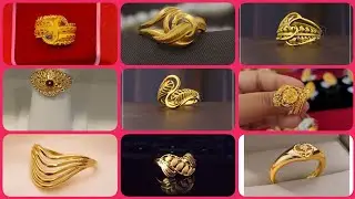 Top 30+gold ring design for ladies//lightweight gold finger ring designs//dailywear gold ring design