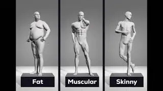 Body morphs for realistic male and female models in Magic Poser!