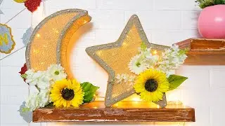 هلال ونجمة رمضان مضيئه من الكرتون افكار رمضانيه متنوعه 🌙🌙