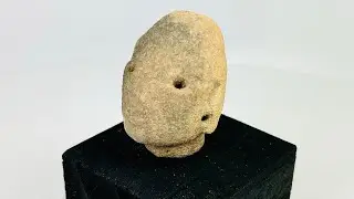 PRE-COLUMBIAN ANTHROPOMORPHIC TERRACOTTA HEAD | WEST MEXICO | 300 BCE&ndash;300 CE