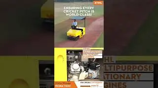 STIHL Multipurpose Stationary Engines delivering precision on the field #stihl  #cricketpitch