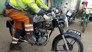 1952 AJS 16M 350cc at Andy Tiernans #08407AJS