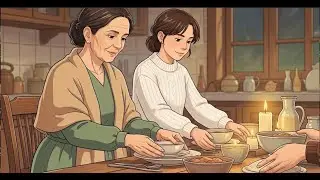 Relaxing Snowy Morning Village Kitchen Cooking ASMR  Cozy Homestead Winter Life Story