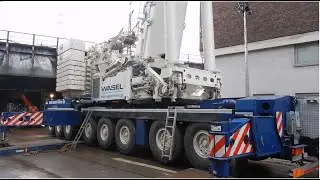Liebherr LTM 1500 8.1 Wasel Krane -  Colonia Schwertransport  - Eisenbahnbrücke