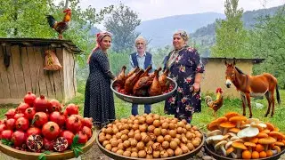 Rural lifestyle: Try Iranian stuffed chicken for the first time