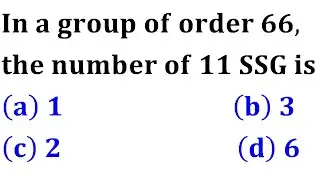 sylow theorems group of order 66 the number of sylow 11 subgroups BHU 2018 group theory mathematics