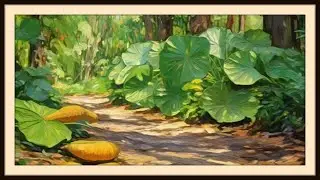 Forest Path TV Art | Frame TV Art Oil Painting | TV Art Home Decor