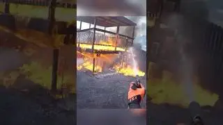 When a biker becomes a firefighter...🔥 #shorts #bike #biker #fire