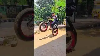 Fat tyre wali 🔥 electric cycle ⚡ wheelie stunt 💯 #fatcycle #fatbike #ebike #stunt #stuntbike #mtb