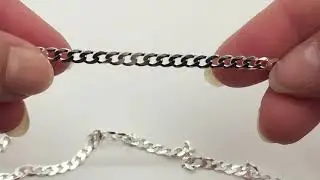 Cha&icirc;ne collier gourmette en argent massif