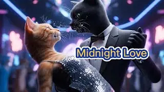 Midnight Love (AI Music Video) - Pop Dance Duet with Glamorous Cats
