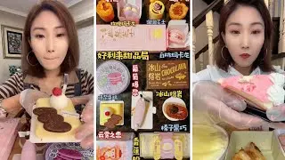 ASMR MUKBANG 🧁🍰#mukbang chooclate #美女吃播#cake #asmr#matcha eating#🍫🍪🥯