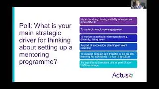 Webinar: How to set up a mentoring programme