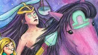 ВЕСЫ &mdash; комбинированная техника на тему знаков зодиака [YTAC #9]