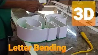 How to do LED 3D Letter Bending by Hand  How to Bend LED 3D Letter ,3D Sign Acrylic Letter Raizing