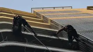 Bird net installation society duct work Start bird 🕊️