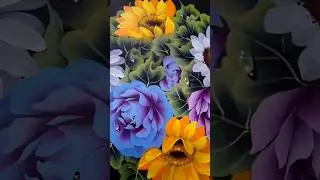 ✨️ BRIGHT and BEAUTIFUL Flowers On A BLACK Paper #shorts