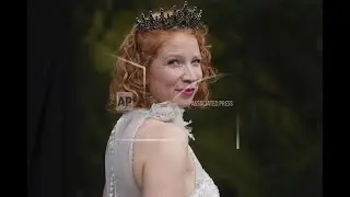 Redheads celebrate their locks at festival in the Netherlands +RE-SENDING TO CLARIFY FILMING DATE+