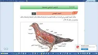 احياء الرابع العلمي /الفصل السادس /التركيب الداخلي للحمامة/الست اسماء العبيدي