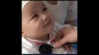 Baby Girl Charms Doctor with Adorable Winks | #shorts #trending #trendingshorts #babanoob #winking