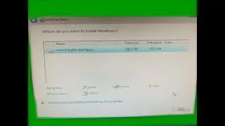 Solved !! windows can't be installed on this drive (show detail), erorr hdd